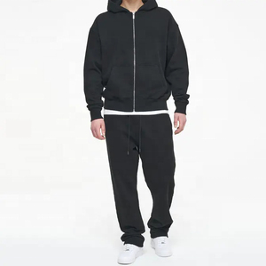 Chándal de alta calidad personalizado 100 por ciento Sudadera con capucha de lana de algodón con diamantes de imitación etiqueta personalizada para chándal Unisex para hombres - Product Image 3