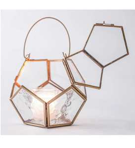 Candelabro de latón de panal adornado, luz decorativa colgante para jardín al aire libre, evento interior, decoración festiva del hogar - Product Image 1