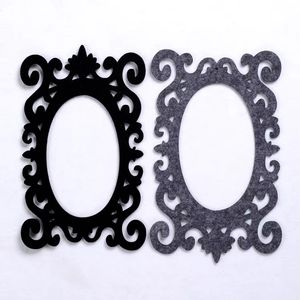 Miroirs décoratifs muraux noirs mats en fer vintage pour la décoration de la maison, de l'hôtel et du salon. - Product Image 1