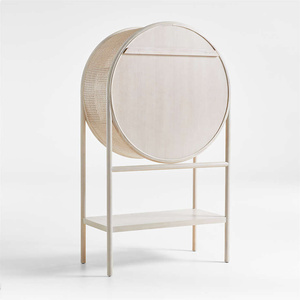 Mueble Bar de Madera de Caoba y Ratán West Whitewash Cane de Leanne Ford, Modelo 2910230 - Product Image 4