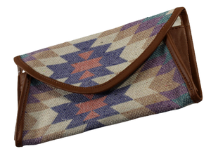 Handcrafted <b>Small</b> <b>Purse</b> for Women Stitched from Hand Woven Cotton Dhurry/Kelim Featuring Traditional Patterns Print - Product Image 1