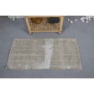Alfombra, 1.7x3.2 pies, Alfombra Vintage, Alfombra Beige con Puntos, Lana - Product Image 2