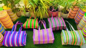 ถุงช้อปปิ้งไนลอนแบบรีไซเคิลเป็นมิตรกับสิ่งแวดล้อมถุงผ้าโพลีโพรพิลีนแบบใช้ซ้ำได้วัสดุจำนวนมากผลิตจากอินเดีย - Product Image 2