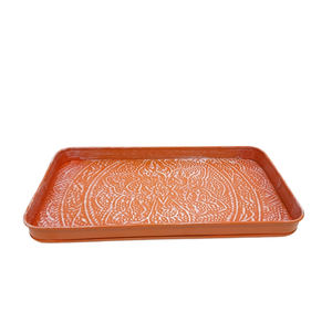 Bandeja para servir con forma de rectángulo de Metal de último diseño en Color blanco para hoteles y restaurantes, bandeja para servir comida de mesa hecha a mano - Product Image 2