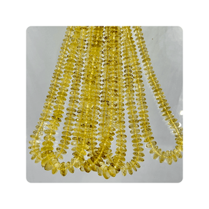 7-8มิลลิเมตรเลมอนควอตซ์ธรรมชาติลูกปัด14นิ้วเกลียวตัดจากเยอรมันสำหรับ DIY สร้อยคอสร้อยข้อมือลูกปัดหิน - Product Image 1