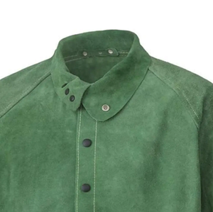 Último estilo chaqueta de soldadura de cuero de vaca resistente al calor resistente al fuego protección transpirable pesado - Product Image 4