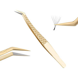 Pinzas para pestañas de etiqueta privada personalizadas de alta precisión, Punta puntiaguda de acero inoxidable para extensión de pestañas, aislamiento de pestañas naturales - Product Image 1