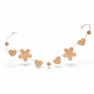 Anneau floral en rotin naturel fait à la main, décoration murale en rotin pour enfants, art mural tissé pour chambre d'enfant en provenance du Vietnam - Product Image 3