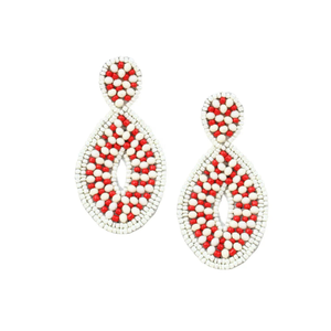 Bijoux de mode cadeau Westers style amour graine perle femmes perles de verre broderie boucles d'oreilles luxe à la main triple dames boucles d'oreilles - Product Image 4