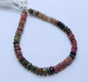 Multi turmalina facetada Rondelle forma cuentas sueltas 5X6MM tamaño y 7 ''longitud Premium 7 ''turmalina Rondelle cuentas - Product Image 2