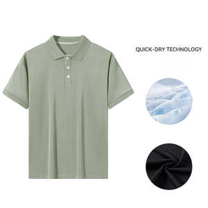 Venta al por mayor de fábrica de verano para hombres para Polo sudadera de negocios Casual manga larga Camiseta bordada estampado corto - Product Image 3