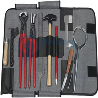 Kit alat Farrier lengkap dengan tas pembawa Kit alat Farrier dasar & Hoof pemangkasan baja tahan karat kelas medis harga rendah