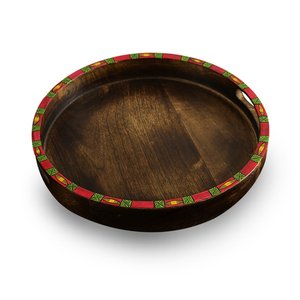 ถาดเสิร์ฟขนาดใหญ่12นิ้วไม้อะคาเซียที่เป็นมิตรต่อสิ่งแวดล้อมสำหรับโต๊ะกาแฟออตโตมันเคาน์เตอร์ขนาดใหญ่เพื่อการตกแต่งขนาดยักษ์ - Product Image 1