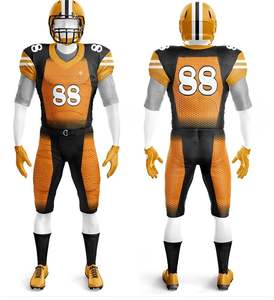 Maillot de football personnalisé pour homme adulte en spandex/polyester, impression à séchage rapide, nom du joueur personnalisé, équipe, taille plus, manches courtes, dos/avant - Product Image 5