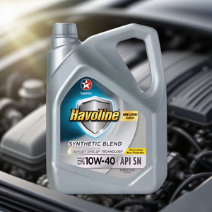 Aceite de motor de mezcla sintética CALTEX Havoline SAE 10W-40 SN, plástico de 14KG, 4L, alto rendimiento para un uso suave del motor del coche - Product Image 1
