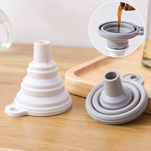 Entonnoir en silicone ISSILI avec design à large ouverture, pliable, portable, étanche, bec étroit pour usage domestique et commercial - Product Image 2