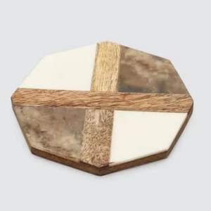 Posavasos de dos sombras de mármol y madera de diseño moderno, posavasos para café y té para mesa de comedor, decoración del hogar, alfombrillas y almohadillas - Product Image 4