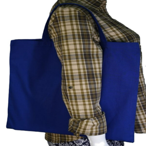 Sac fourre-tout en toile de coton 100% écologique réutilisable avec logo personnalisé imprimé avec fermeture à glissière pour les courses et l'usage quotidien - Product Image 5