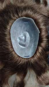 Natural Color Full <b>Head</b> Men's <b>Wig</b> Toupee with Human Hair Comfortable and Durable - Product Image 2