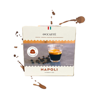 O'ccaffe Napoli Compatible Dolce Gusto Boîte de 16 capsules dans un carton pour le bureau