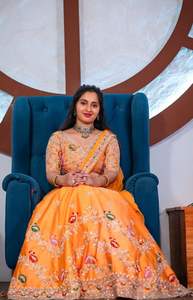 Wholesale Supply Chinon <b>Lehenga</b> <b>Choli</b> Designer Indian Wedding Wear And Dupatta <b>for</b> <b>Women</b> Available <b>for</b> Export Price - Product Image 4