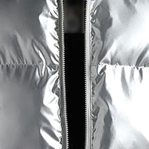 Chaqueta acolchada brillante unisex, peso ligero y ajuste cómodo para material de tela de invierno, MOQ bajo a precio bajo - Product Image 6