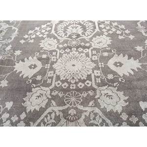 Tapis Aalam noués à la main en laine et soie, motifs médaillon rectangulaires rouge et orange pour la maison, le salon et le couloir - Pae-6162 - Product Image 3