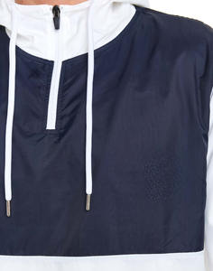 Chaqueta Deportiva Personalizada de Alta Calidad con Media Cremallera, Forro Polar, Cortavientos, con Capucha, Logotipo Frontal, Impermeable, Protección contra la Lluvia, Muestra OEM - Product Image 3