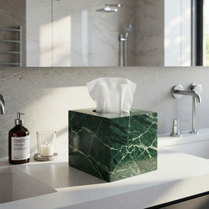 Porte-mouchoirs décoratif mural en marbre, fait main, de luxe, haut de gamme, écologique, imperméable, couleur et logo personnalisés, dernier design - Product Image 3