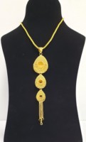 Parure de bijoux en laiton plaqué or 24 carats de Dubaï, très vendue, avec boucles d'oreilles, bague et collier en perles, nouveau design, ensemble complet à prix réduit