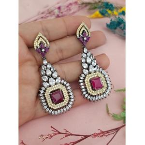 Lujosos pendientes de recepción de boda para mujeres y niñas, joyería de latón de moda para fiestas de compromiso y Aniversario - Product Image 1