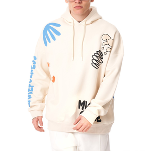 2025 basique blanc sweats à capuche basiques 100% coton mélangé LOGO hommes surdimensionné pull imprimé couleur unie à capuche pour unisexe - Product Image 5