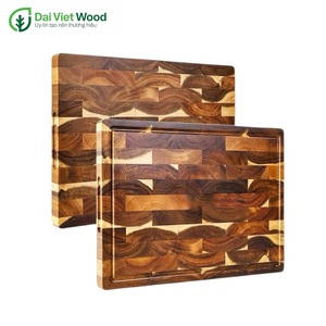 Tabla de cortar rectangular de madera de acacia con asa - Product Image 2