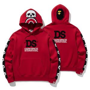 Sudadera con Capucha Unisex de Alta Calidad, 100% Algodón, Felpa, Transpirable, con Bolsillos Tipo Canguro, Bordado Chenille, Cordón Ajustable, Lisa - Product Image 3