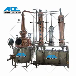 Ace Stills 100L Copper Moonshine Stills Pot Stainless Steel Distillation De Alcohol&Other Beverage