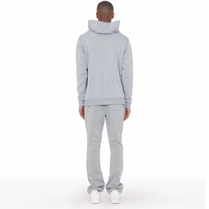 OEM personalizado al por mayor de invierno de peso pesado de los hombres en blanco de algodón con capucha pantalones de chándal Jogger conjunto transpirable chándal con logotipo impreso - Product Image 2