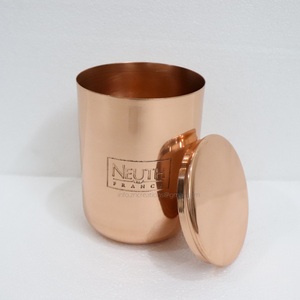 Manufacturer Handmade <b>Copper</b> <b>Candle</b> Tin Container Customized Logo Metal Votive Soy Wax <b>Holder</b> for Home Decoration - Product Image 2