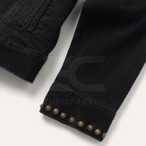 Veste en jean pour homme à prix bas et de haute qualité, logo personnalisé imprimé, veste en jean sur mesure pour homme, taille plus - Product Image 5