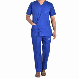 Conjuntos de uniformes médicos para hombres y mujeres con cuello levantado de enfermera personalizados al por mayor conjuntos de uniformes médicos de manga corta para enfermería - Product Image 1