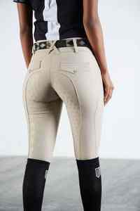 Pantalons d'équitation pour femmes de qualité supérieure, culotte en silicone pleine longueur, taille haute, pantalon d'équitation équestre - Product Image 2