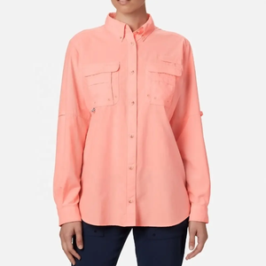 Camiseta OEM para Mujer con Protección Solar UPF 50+, Manga Larga, Cierre de Cremallera, Secado Rápido, Transpirable y Personalizable para Pesca, Ejercicio y Senderismo - Product Image 1