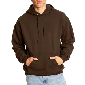 Sweat-shirts unisexes en molleton épais surdimensionné sans cordon, personnalisés par le fabricant OEM, pour hommes - Product Image 1