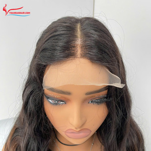 Peluca de cabello humano con frente de encaje, cabello virgen ondulado al vapor para mujer, Color #4, peluca Frontal de Color marrón chocolate Ombre - Product Image 2