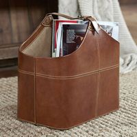 Panier-cadeau en cuir fait main de haute qualité, écologique, solution de rangement multifonctionnelle pour les cadeaux de Noël, les fruits