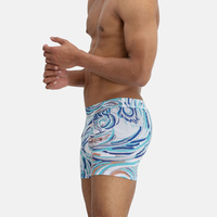 Caleçons mi-hauts respirants en polyester et coton tricoté pour hommes avec motif imprimé personnalisé, boxers tendance et écologiques