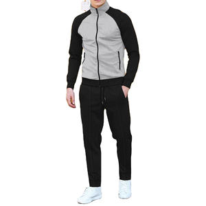 Fabricante Hombres s Venta al por mayor Puff Impresión Joggers 100% Algodón Chándal Stand Collar Capucha Pantalón Chándales para Hombres - Product Image 4