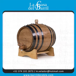 ห่วงไม้สีดำสองลิตรพร้อมวงแหวนขอบสีดำเคลือบแลคเกอร์สำหรับถังถังกลองเตกีล่า - Product Image 6