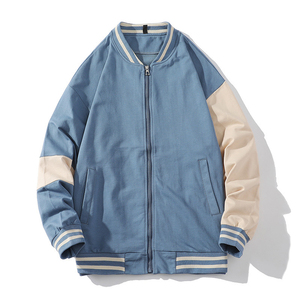 Manufacturer's New Winter Versity <b>Jacket</b> for Men Custom <b>Zipper</b> Coat Button Loose Simple Casual Style Versity <b>Jacket</b> - Product Image 5