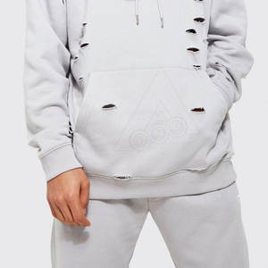 Mejor oferta 2024 hecho a medida cómodo de gran tamaño 6XL desgastado hombres invierno Sudadera con capucha Stand Puff técnica liso teñido sólido con capucha - Product Image 6