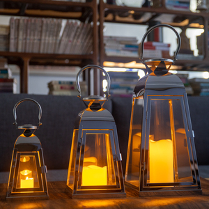 Many colors and shapes <b>Lantern</b> Vintage TeaLight Stand Candlestick Holder Wedding Deco glass metal <b>candle</b> holder - Product Image 3